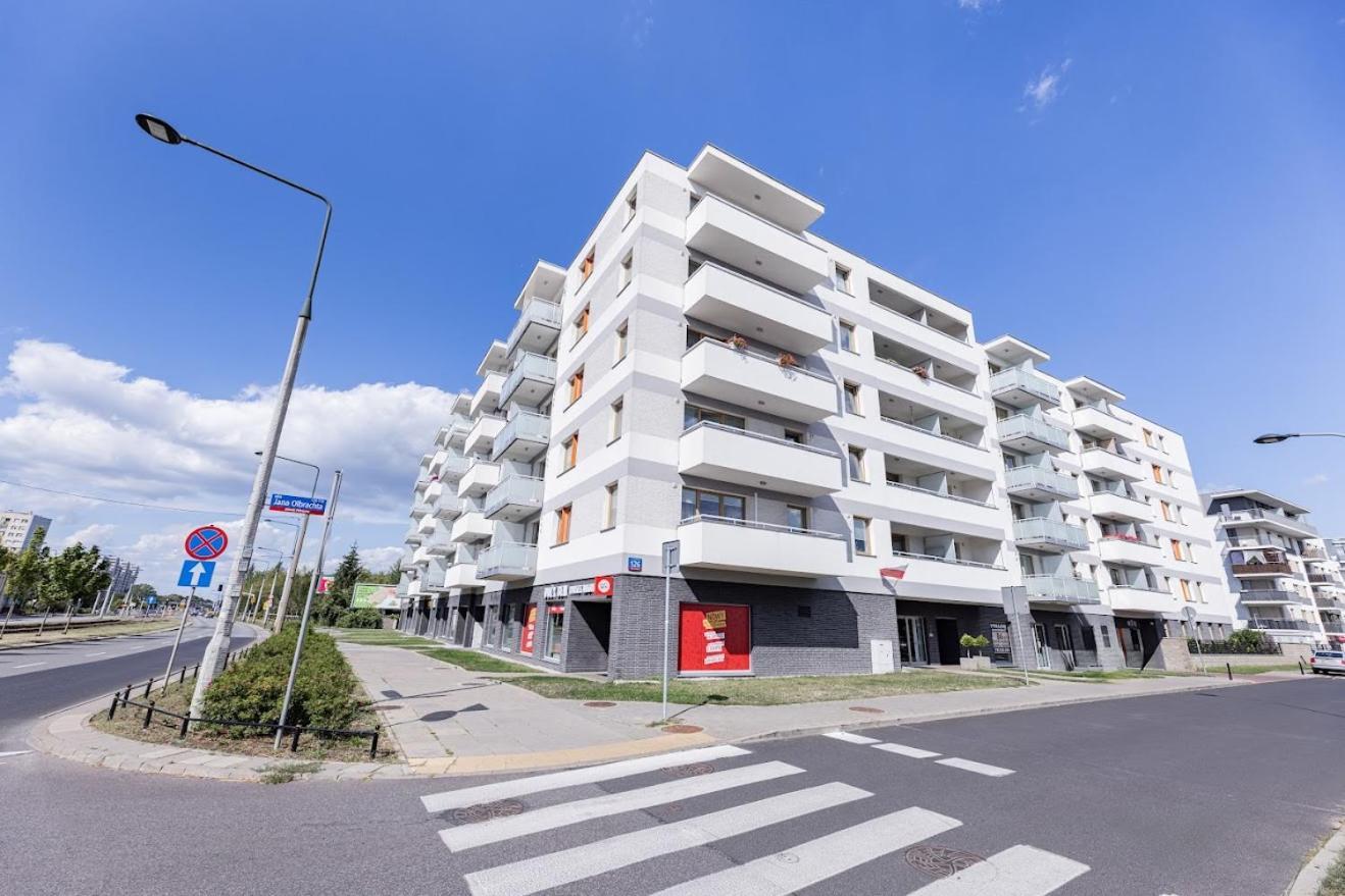 Fajny Apartament Z Parkingiem, Obok Metra. Warschau Buitenkant foto